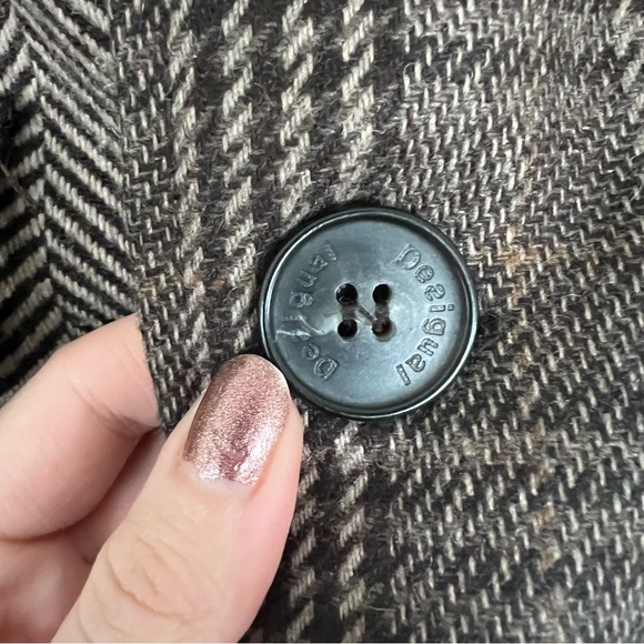 Desigual Mixed Pattern Wool Tweed Blazer Jacket - Picture 4 of 9